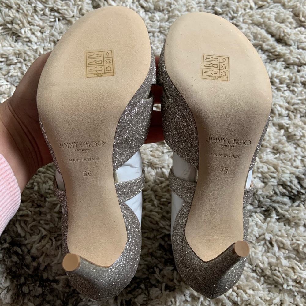 NIB Jimmy Choo LORINA 100 Glitter Sandals 6/36 - Picture 5 of 8